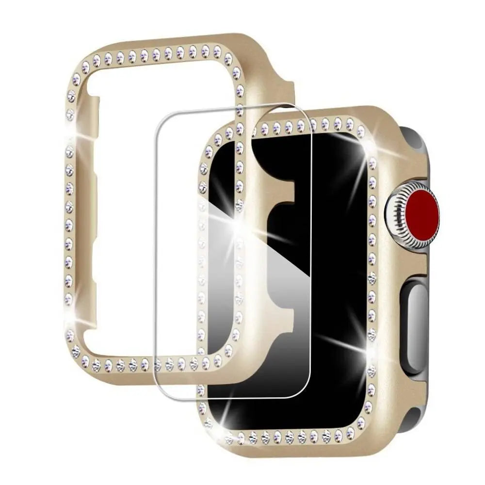 Embellished Metal Watch Case & Bracelet-Style Band Bundle for Apple Watch 38-44mm | Thomler