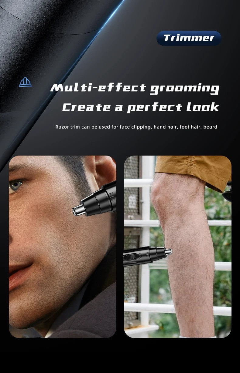 Cordless USB Rechargeable Facial Hair Trimmer for Nose and Ears with Stainless Steel Blades for Men and Women | Thomler