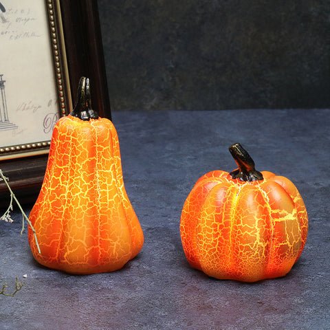 Flameless Pumpkin LED Lamp for Fall & Halloween Display – Realistic Flickering Glow Decor | Thomler