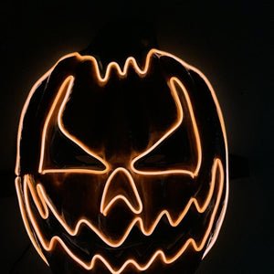 LED Jack-O'-Lantern Fright Mask with 3 Glow Modes – Adjustable Costume Accessory for Teens & Adults, Parties, Cosplay | Thomler