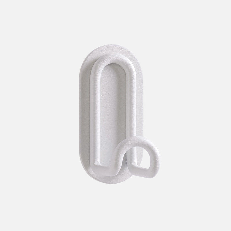 Wall Hook Metal 7.0 cm Pink Self Adhesive Bathroom Kitchen Double Coat Towel Key Holder No Drill Storage Organiser | Thomler