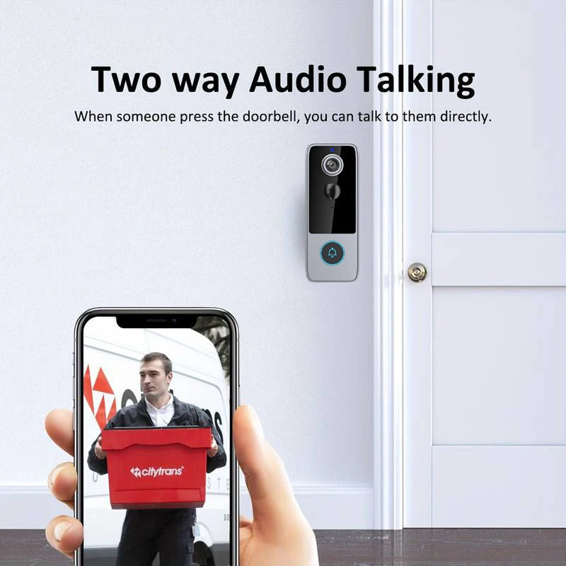 Wireless Smart Video Doorbell Camera with HD Recording and Two-Way Talk for Home Security | Thomler