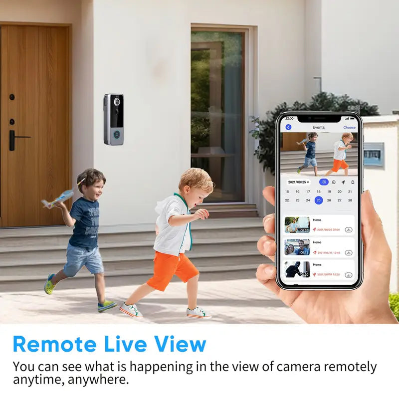 Wireless Smart Video Doorbell Camera with HD Recording and Two-Way Talk for Home Security | Thomler