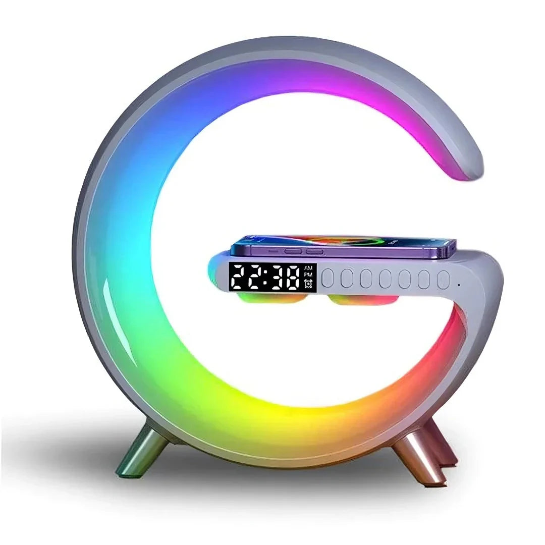 Digital Alarm Clock with Bluetooth Speaker & Wireless Charging Pad for Nightstand | Thomler