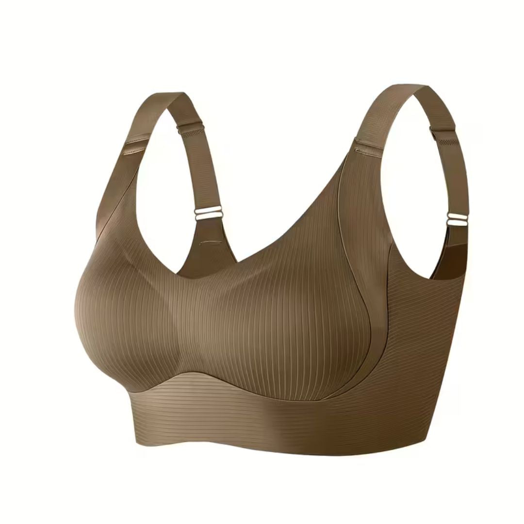 Wireless Push-Up Bra with Removable Padding for Women - Comfort Lift Everyday V-Neck Shaping Bralette for Active & Casual Wear | Thomler