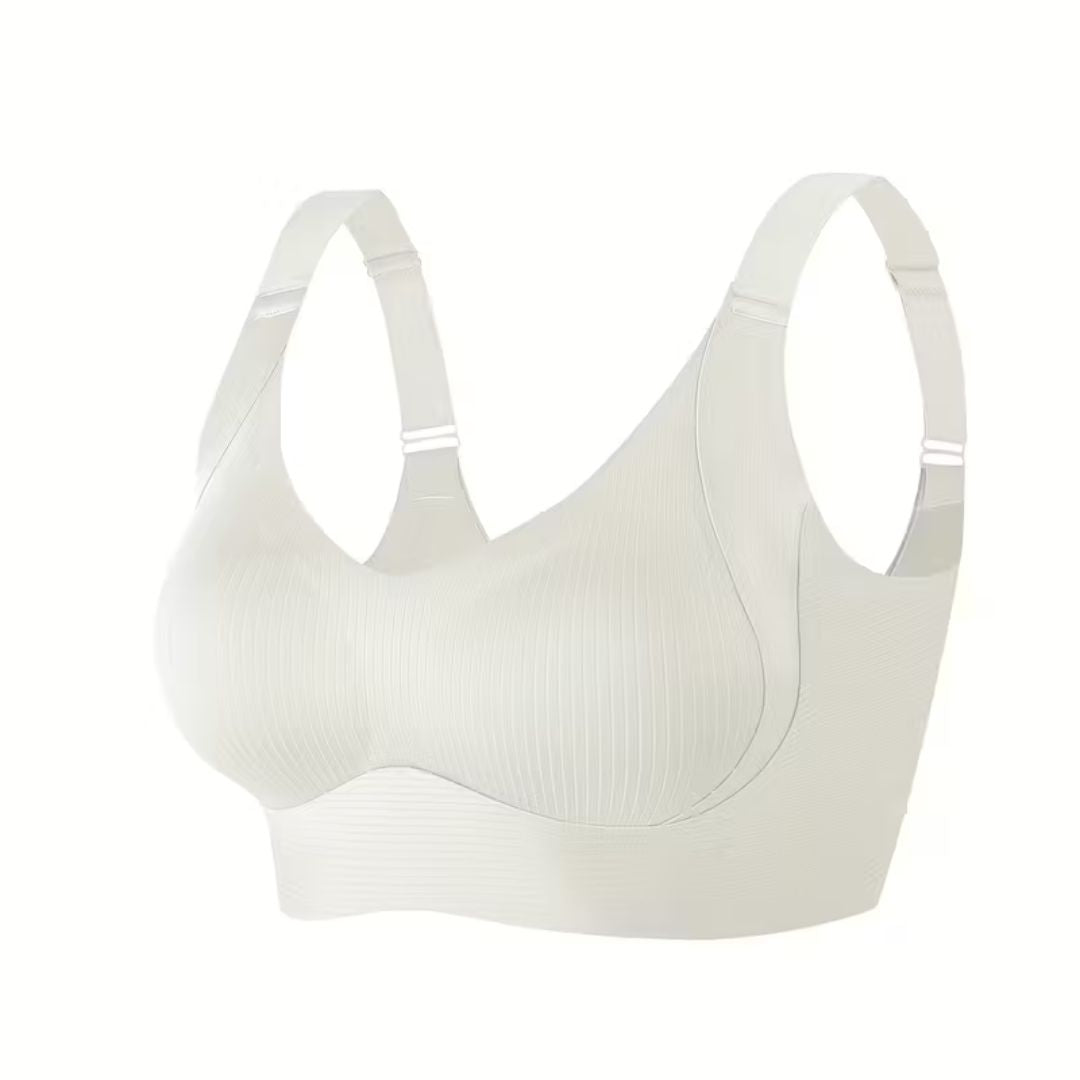 Wireless Push-Up Bra with Removable Padding for Women - Comfort Lift Everyday V-Neck Shaping Bralette for Active & Casual Wear | Thomler