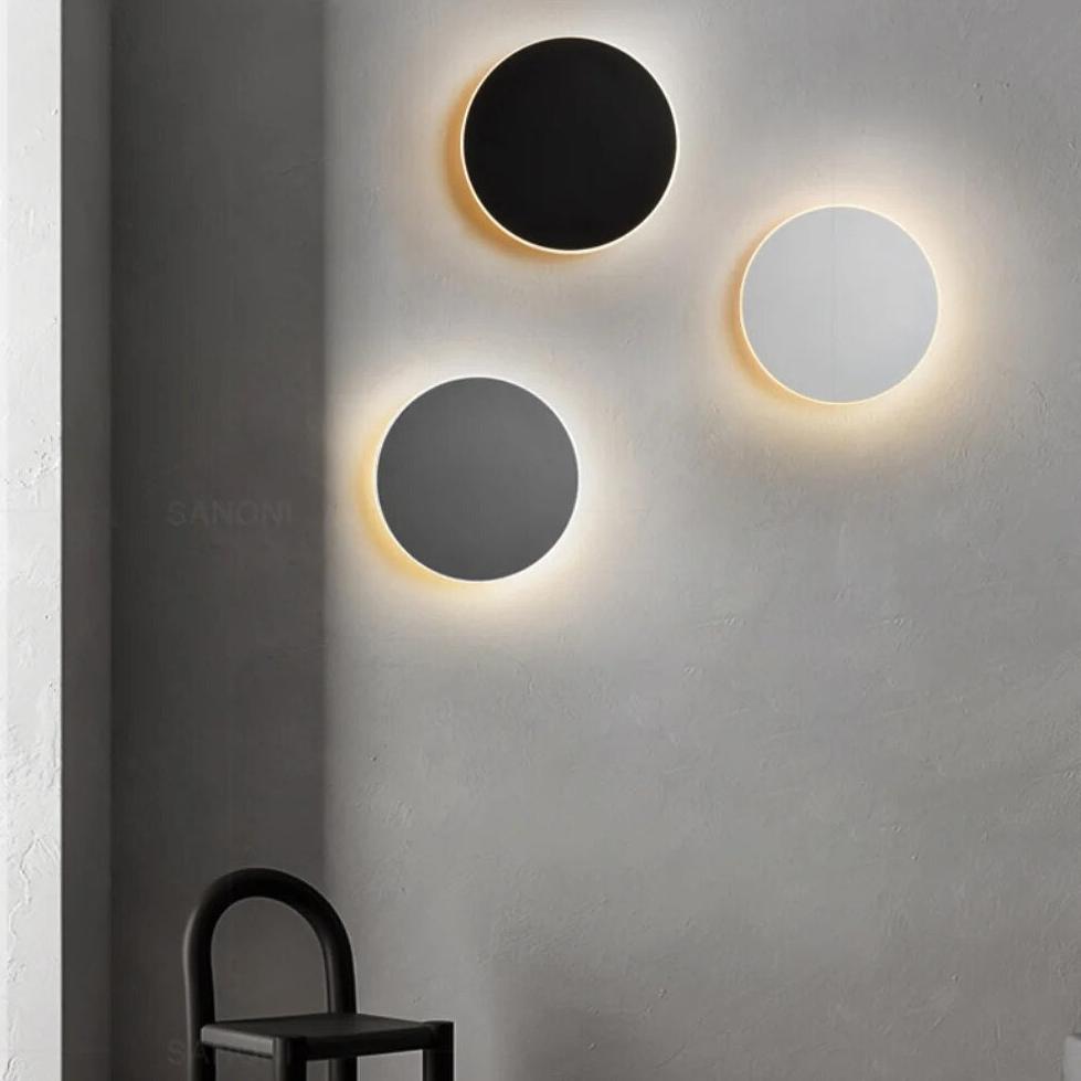 Wall Light Aluminum 11.8 in Round Warm LED Bedroom Hallway Minimalist Modern Nordic Sconce Ambient Lighting | Thomler