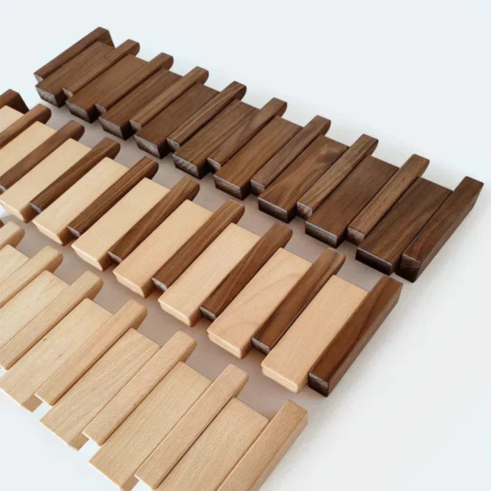 Wall-Mount Piano Key Coat Rack in Solid Wood for Entryway & Bedroom | Thomler