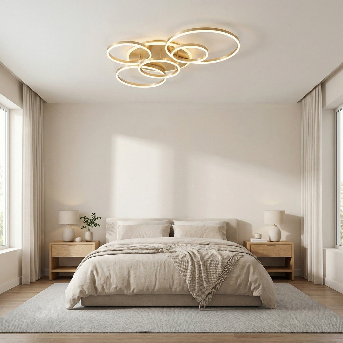 Modern Multi-Light Ceiling Pendant – Adjustable Height LED Chandelier for Dining Room, Bedroom, Reading Nook – Iron & Aluminum Fixture | Thomler