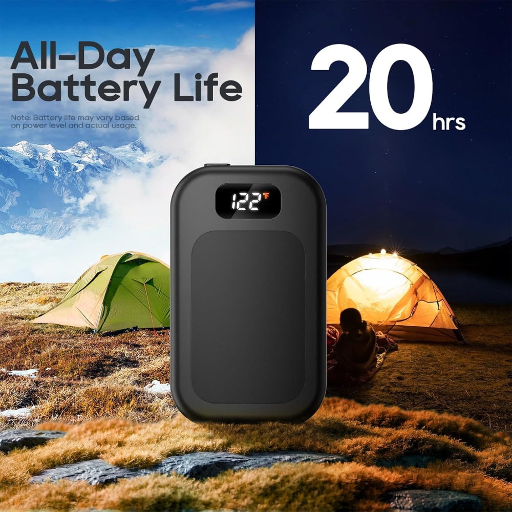 Battery-Powered Hand Warmers with Digital Temp Screen – Pocket Heating Pads for Winter | Thomler