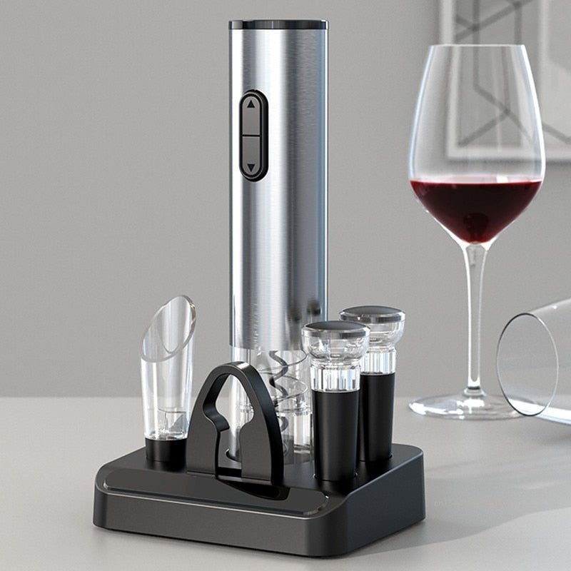 Electric Wine Opener Stainless Steel 25.0 cm Rechargeable Home Dinner Parties Pouring Set | Thomler