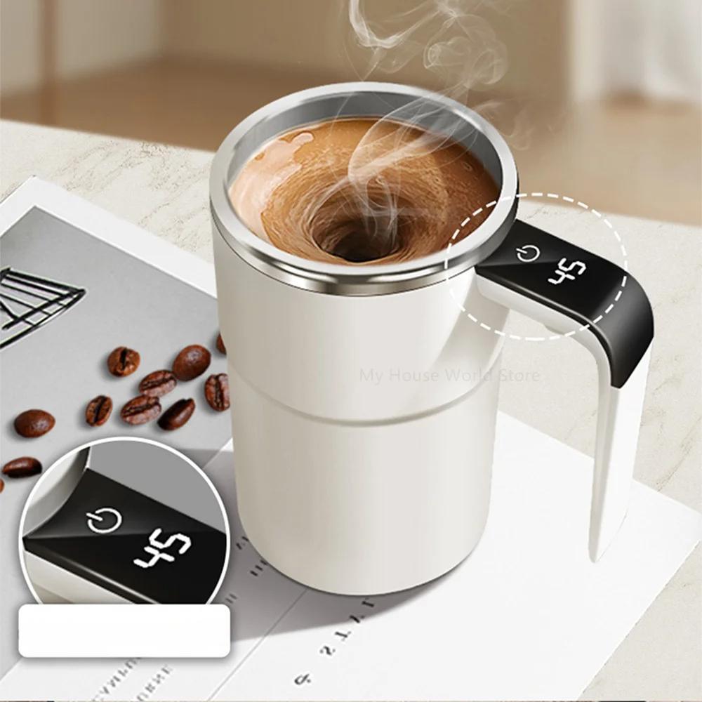 Self-Stirring Mug with Built-In Temperature Display – Auto-Mix Travel Cup for Coffee & More | Thomler