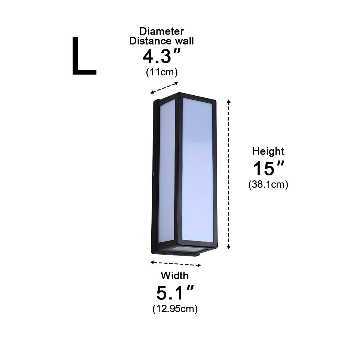 Outdoor Motion-Activated LED Wall Light – Modern Aluminum Sconce with Hardwired Install for Front Door & Patio | Thomler