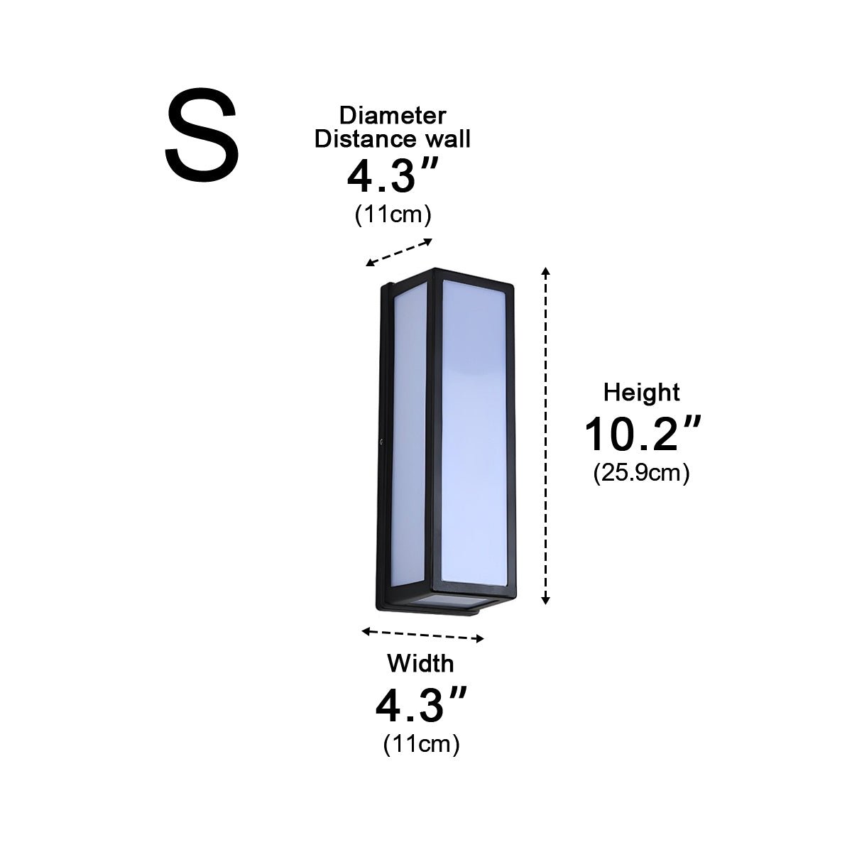 Outdoor Motion-Activated LED Wall Light – Modern Aluminum Sconce with Hardwired Install for Front Door & Patio | Thomler