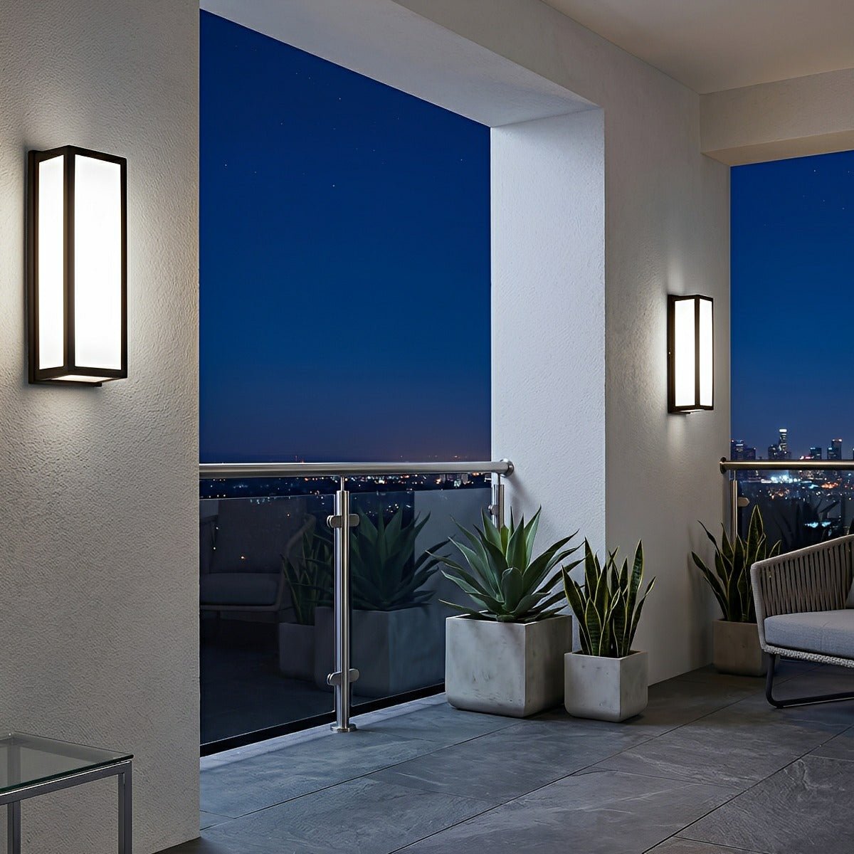 Outdoor Motion-Activated LED Wall Light – Modern Aluminum Sconce with Hardwired Install for Front Door & Patio | Thomler