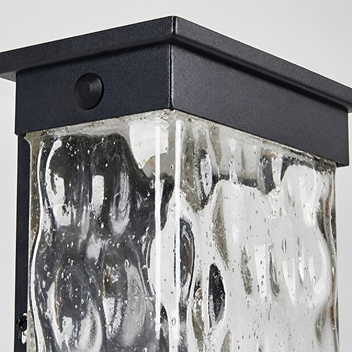 Contemporary Ripple Glass Outdoor Wall Sconce LED Weatherproof Fixture for Entryways & Gardens | Thomler