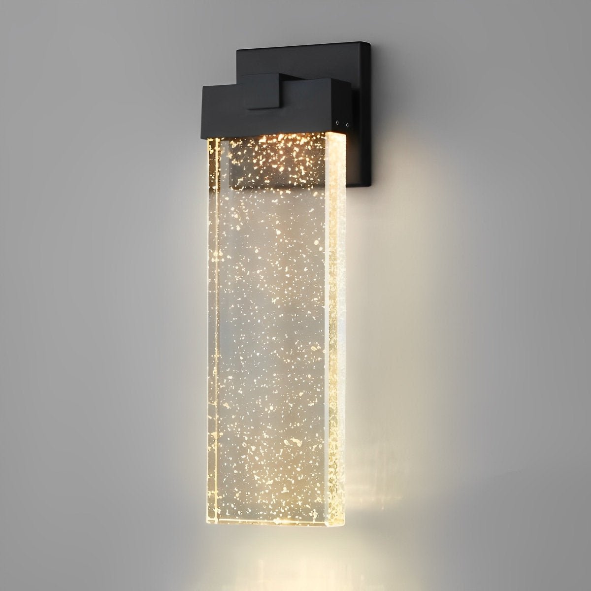 Wall Lamp Crystal LED 24W Black Outdoor Waterproof Facade Garden Entrance Lighting | Thomler