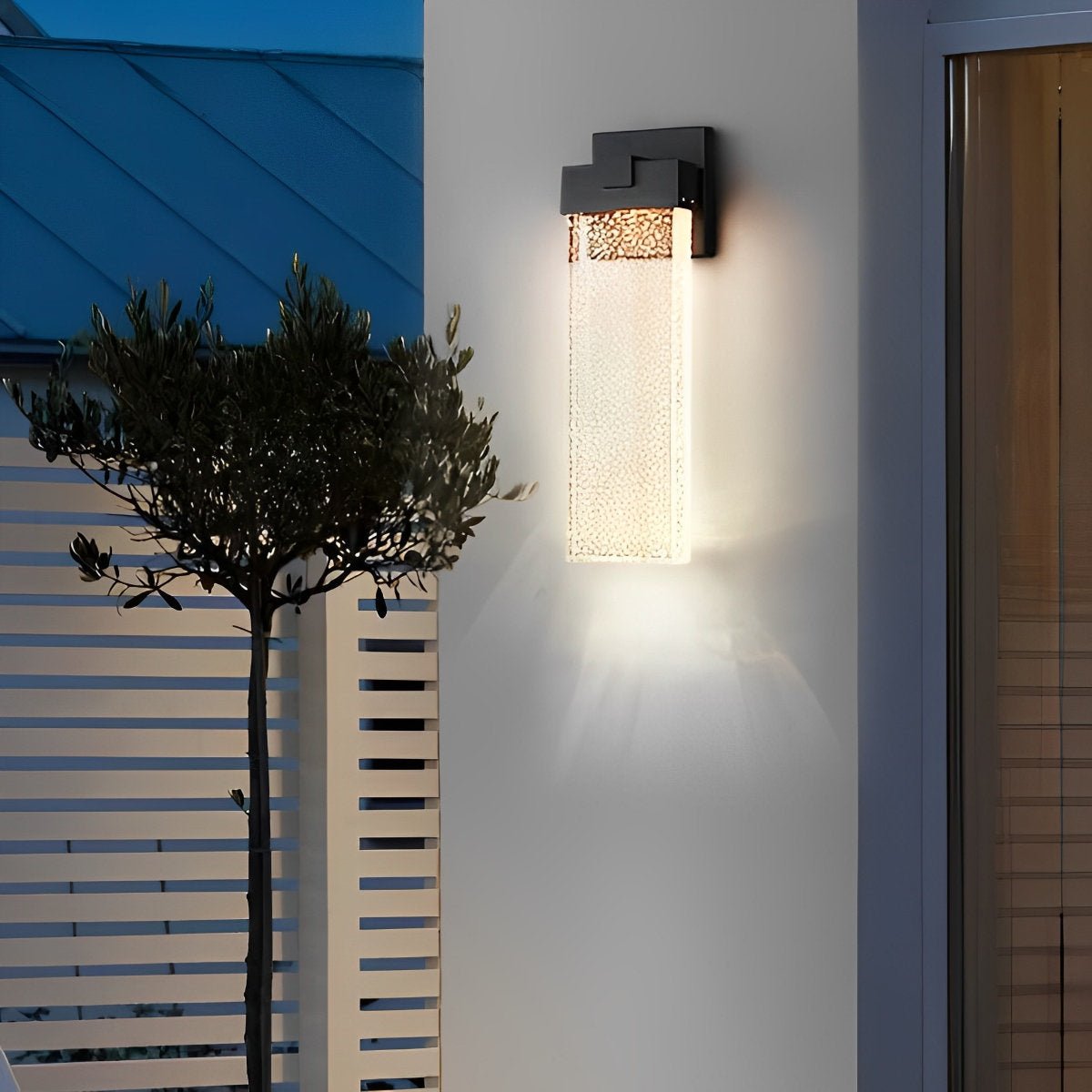 Wall Lamp Crystal LED 24W Black Outdoor Waterproof Facade Garden Entrance Lighting | Thomler