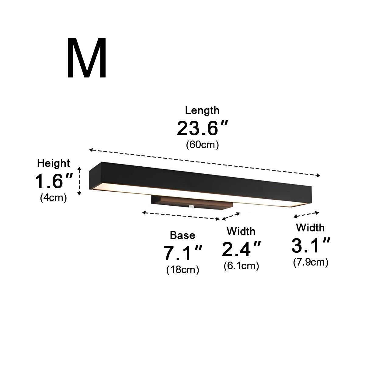 Wall Lamp Stainless Steel 12.6 in Black Outdoor Entrance LED Light Modern Minimalist Exterior Lighting | Thomler