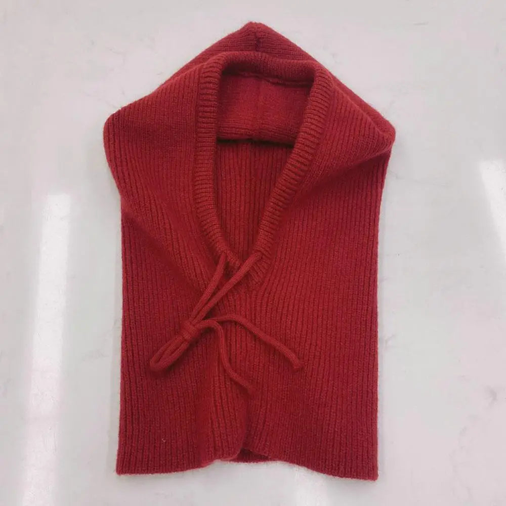 Cashmere Hood Scarf with Adjustable Drawstring for Cold Weather Protection | Thomler