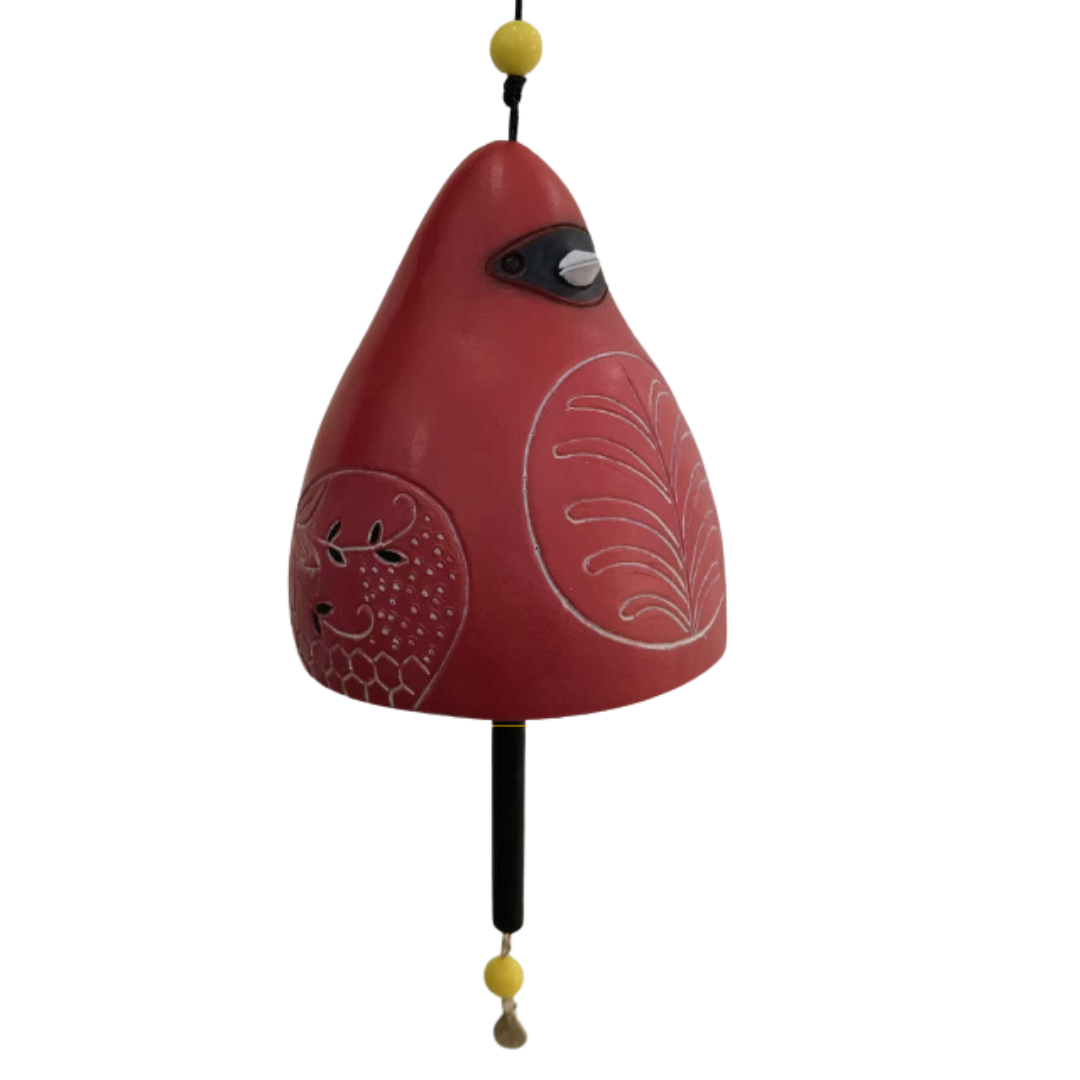 Hand-Painted Resin Bell Wind Chime – Colorful Garden Bird Accent for Yard, Patio & Porch | Thomler