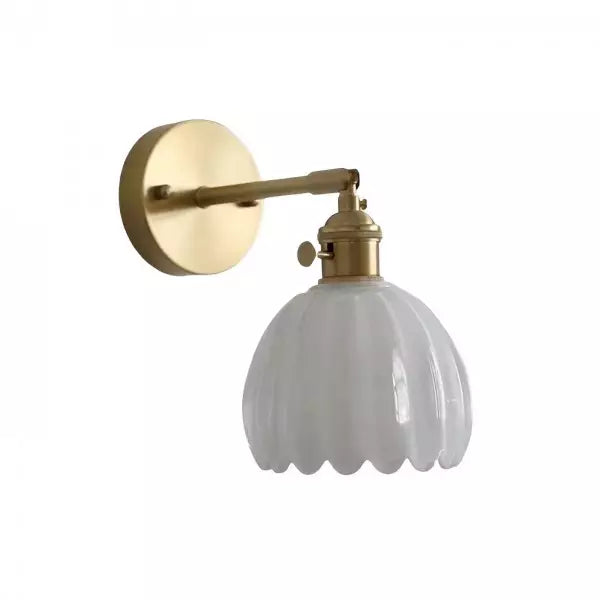 Wall Lamp Glass Tulip Shade 12.0 cm Vintage Bedroom Hallway Decorative Sconce Atmospheric Retro Accent Lighting | Thomler