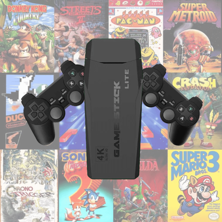Classic Gaming Stick With 15,000+ Retro Titles HDMI Plug-and-Play Wireless Controller Bundle Home Entertainment Game Device for TV | Thomler