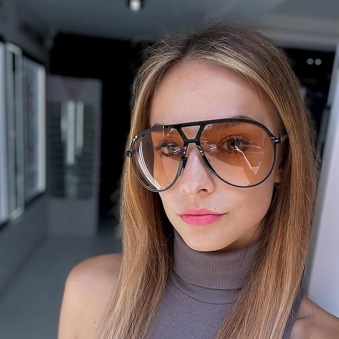 Square Aviator Sunglasses UV400 Protection Unisex Lightweight Retro Eyewear for Men Women Outdoor Beach Driving Everyday Style | Thomler