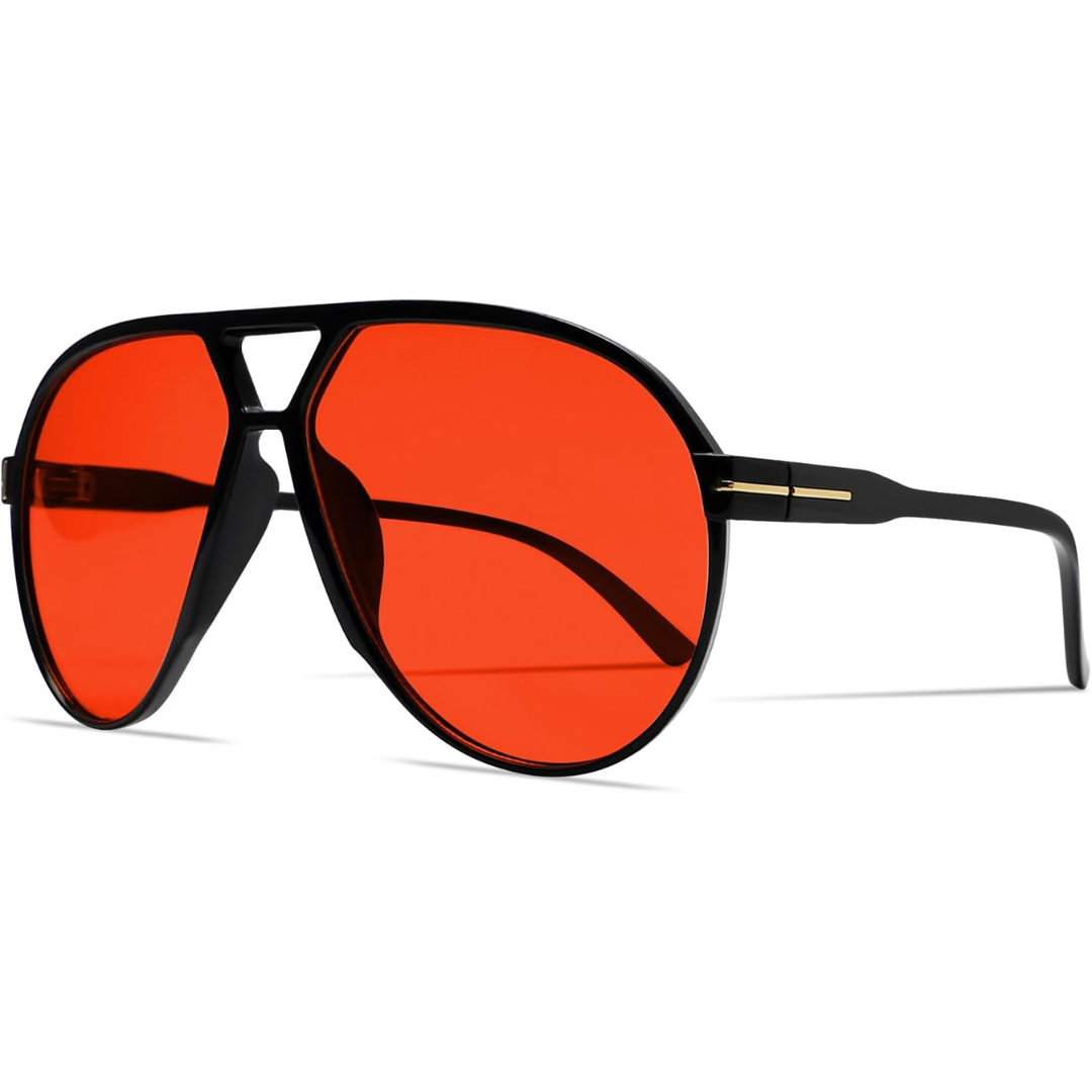Square Aviator Sunglasses UV400 Protection Unisex Lightweight Retro Eyewear for Men Women Outdoor Beach Driving Everyday Style | Thomler
