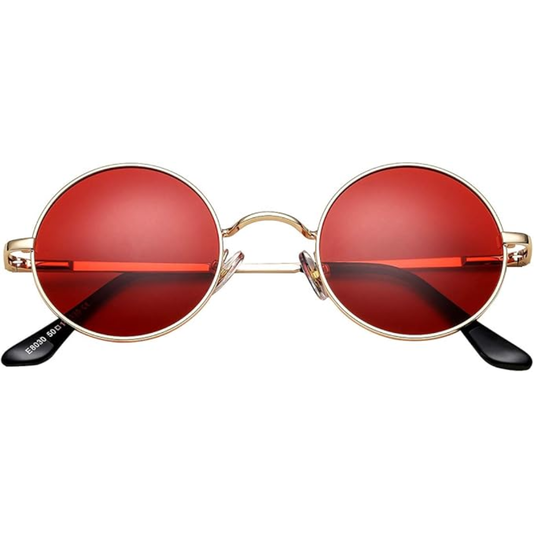 Circle Frame Polarized Sunglasses Anti-Glare UV Protection Vintage Round Eyewear for Outdoor Beach Festival Everyday Wear Men Women | Thomler