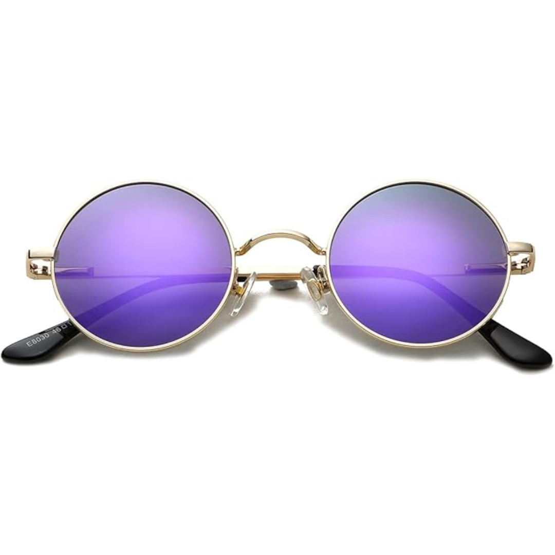 Circle Frame Polarized Sunglasses Anti-Glare UV Protection Vintage Round Eyewear for Outdoor Beach Festival Everyday Wear Men Women | Thomler