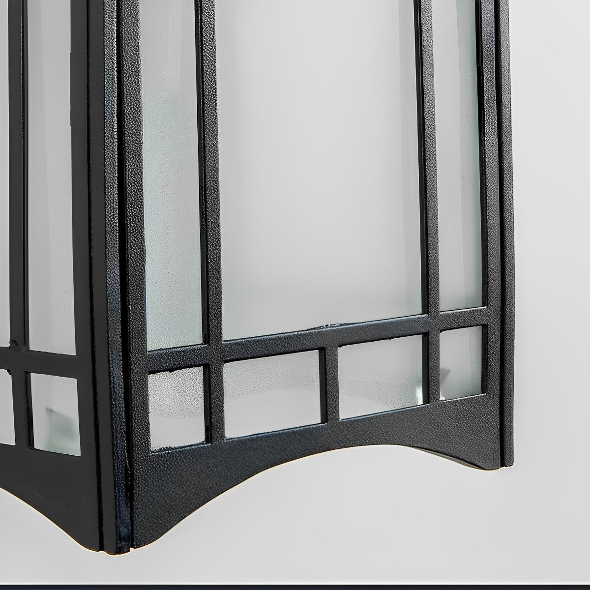 Wall Lamp Cast Aluminium 34.0 cm Black Outdoor Solar Patio Lantern Waterproof Garden Sconce With Remote Control | Thomler