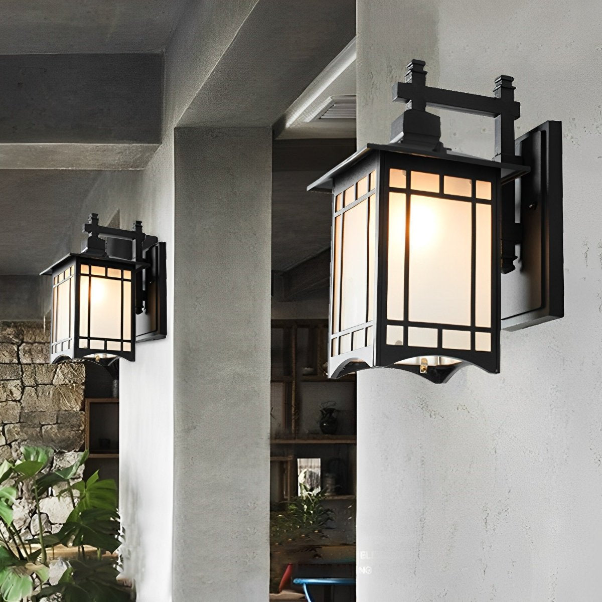 Wall Lamp Cast Aluminium 34.0 cm Black Outdoor Solar Patio Lantern Waterproof Garden Sconce With Remote Control | Thomler
