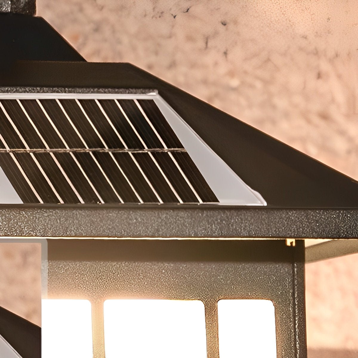 Wall Lamp Cast Aluminium 34.0 cm Black Outdoor Solar Patio Lantern Waterproof Garden Sconce With Remote Control | Thomler