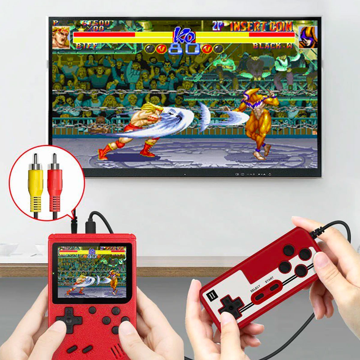 Handheld Gaming System with 400 Built-In Retro Games & TV Output for Kids & Adults | Thomler