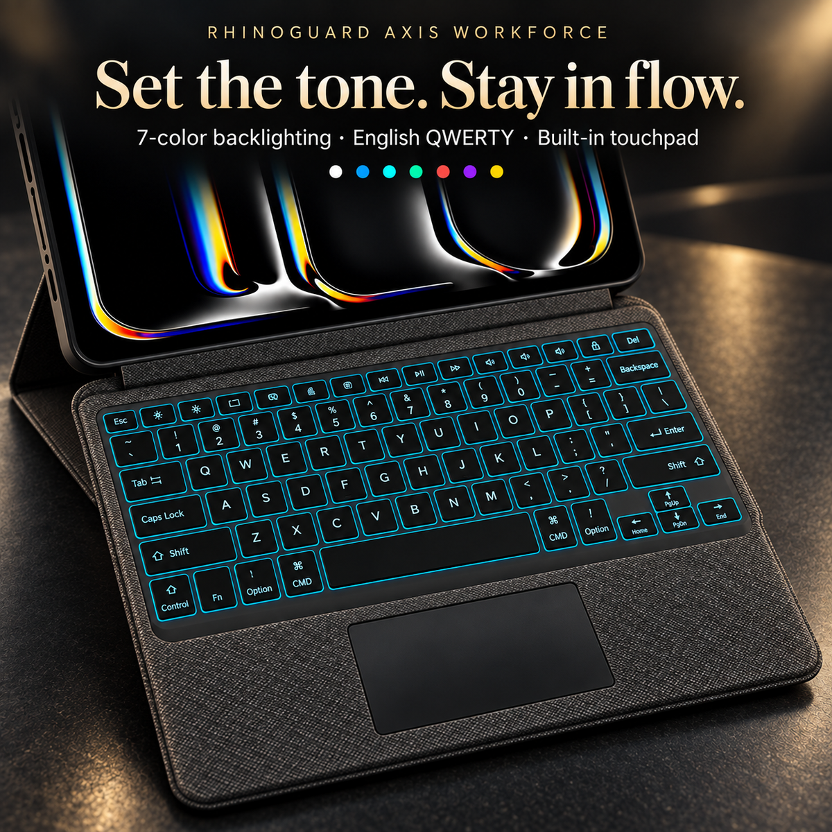 iPad Keyboard Case with Built-In Touchpad & Adjustable Stand for iPad Air & Pro | Thomler