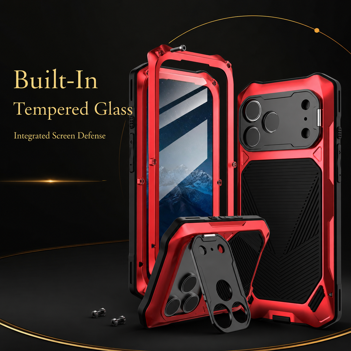 Aluminum iPhone 17 & iPhone Air Case with Integrated Screen Guard – Full-Edge Metal Protective Shell for Daily Use | Thomler