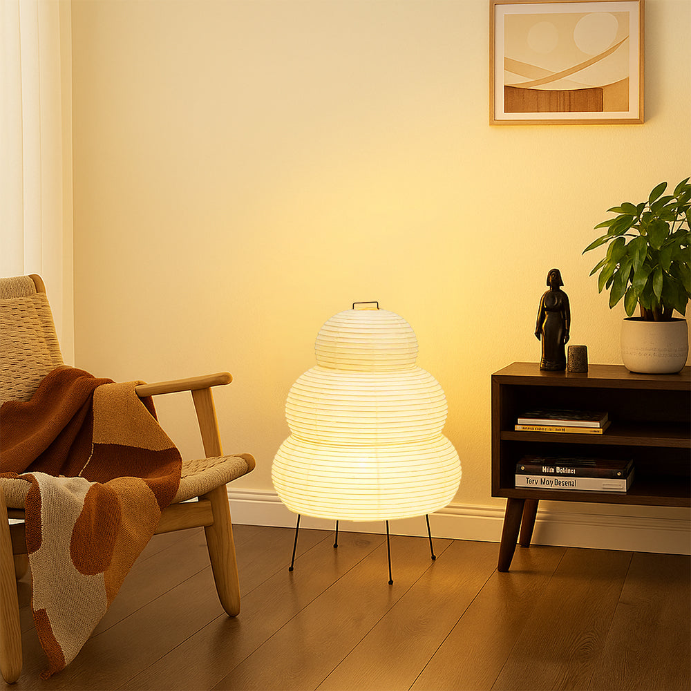 Cloud Rice Paper Floor Lamp 40in Warm White LED Ambient Standing Light for Living Room Bedroom Modern Minimalist Tall Accent Lighting | Thomler