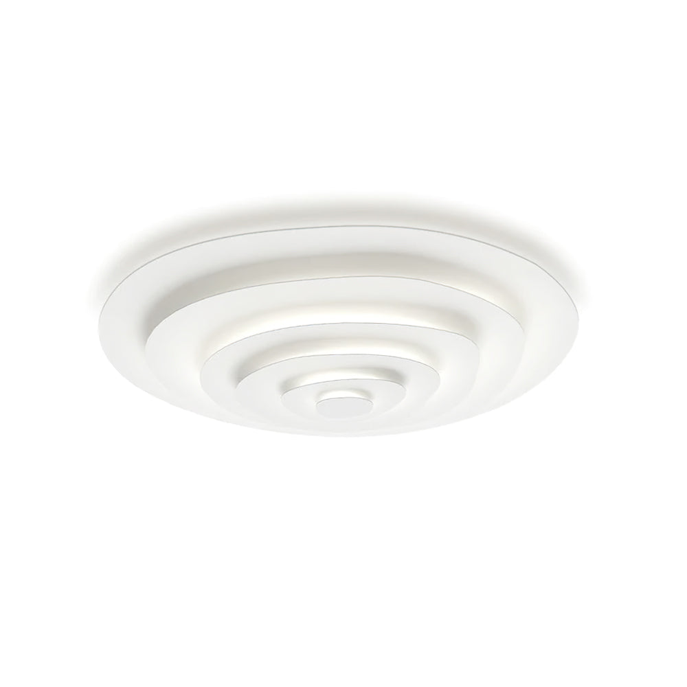 Ceiling Light Metal LED 18.5 in White Living Room Dining Modern Flush Mount Fixture Wide Panel Lighting | Thomler