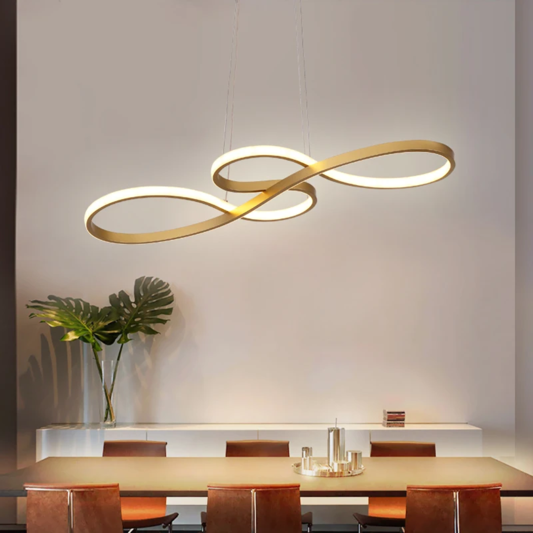 Pendant Light Aluminium LED Ring 95.0 cm (37.4") Black Dining Room Dimmable Remote Control Hanging Ceiling Light | Thomler
