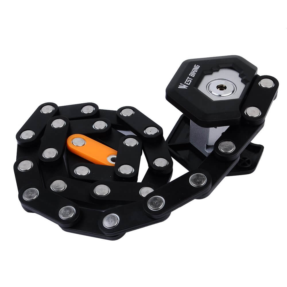 Folding Hardened Steel Bicycle Lock 31 Inches with Mounting Bracket for Bikes, E-Bikes & Scooters | Thomler