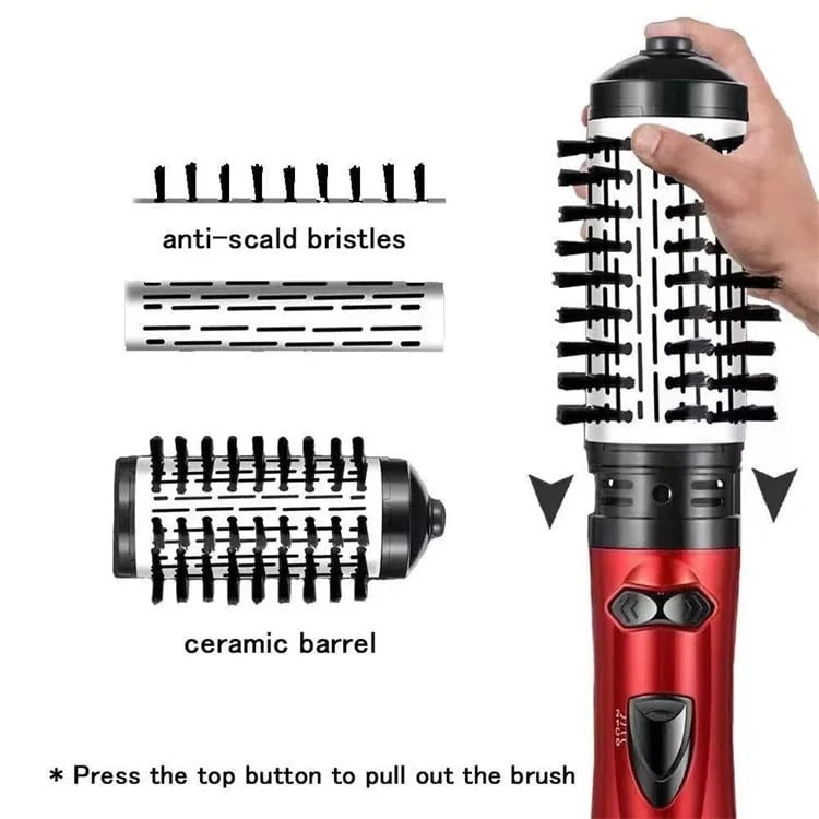 Dual-Brush Volumizing Hot Air Styler with 360° Rotation & 3 Heat Settings for All Hair Types | Thomler