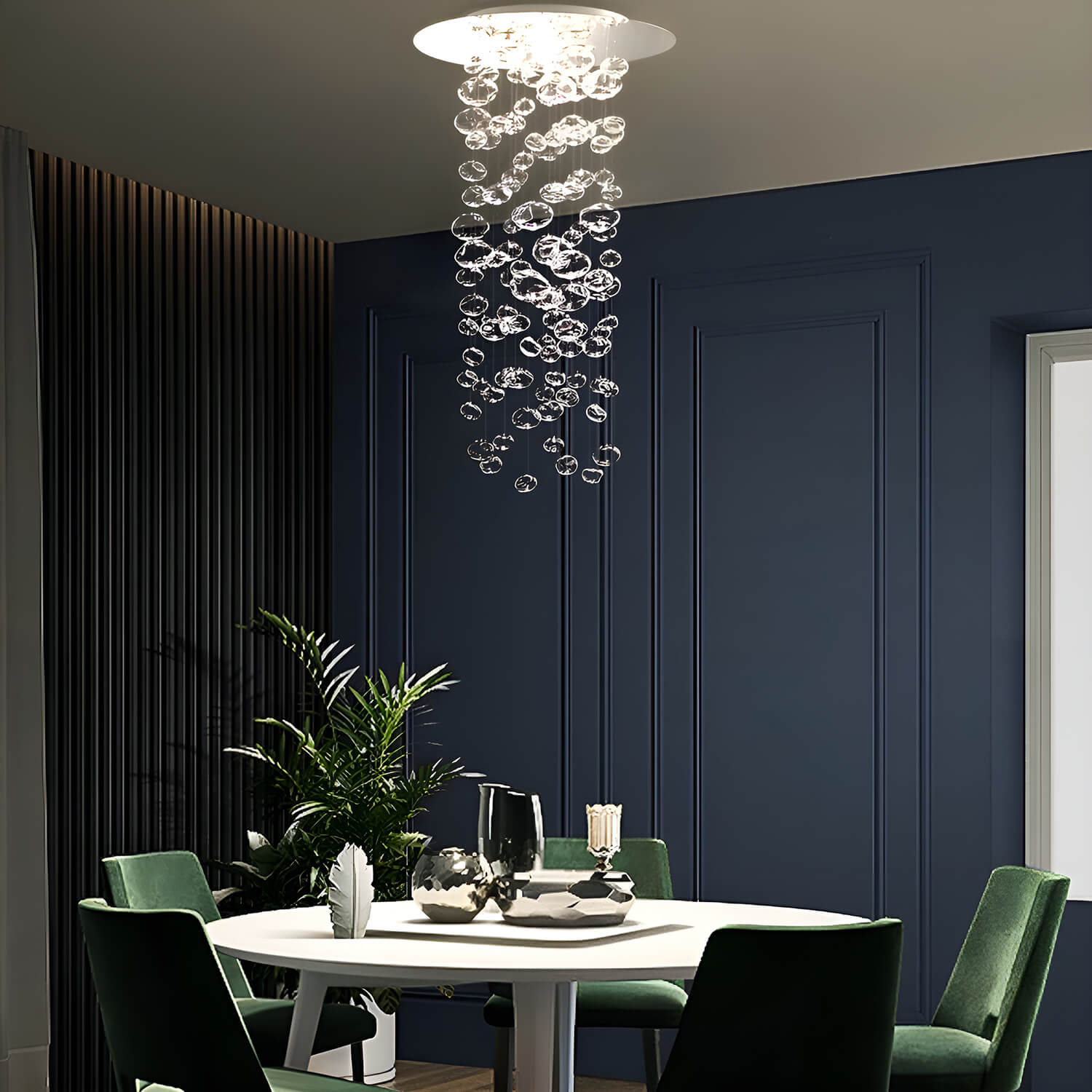 Textured Glass Globe Multi-Light Fixture – Contemporary Overhead Lighting for Dining Rooms & Entryways | Thomler