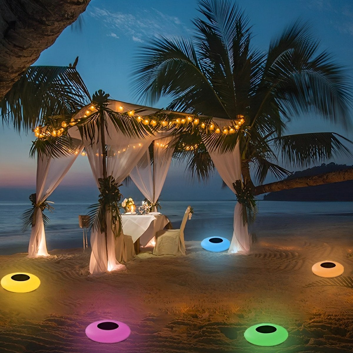 Floating Pool Light Solar Powered 32.0 cm RGB Waterproof Garden Pond LED Remote Control Outdoor Water Lamp | Thomler