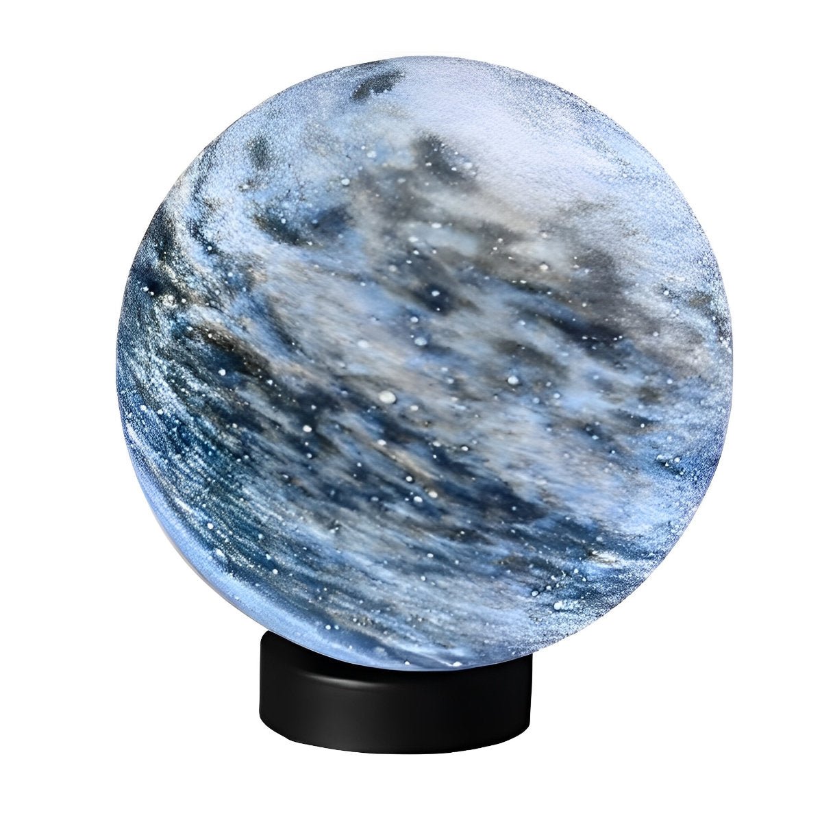 Outdoor Post Light Glass Globe Ø 40.0 cm Marble Effect Garden Fence Driveway Waterproof Pillar Lamp | Thomler