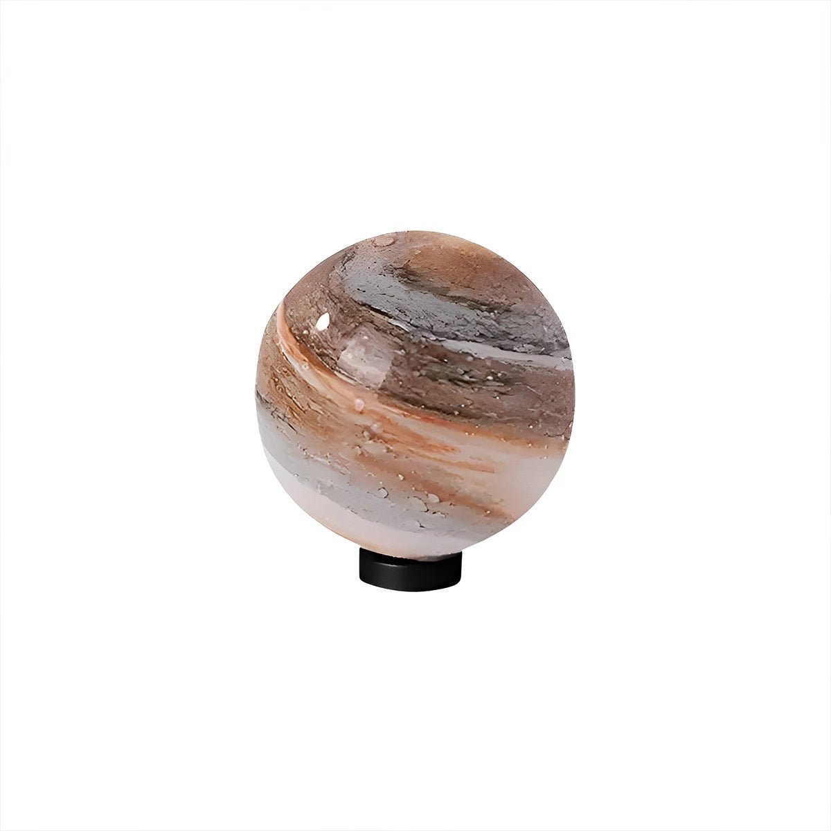 Outdoor Post Light Glass Globe Ø 40.0 cm Marble Effect Garden Fence Driveway Waterproof Pillar Lamp | Thomler