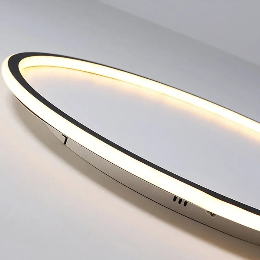 Round LED Flush Mount Ceiling Light — Modern Minimalist Design in Black, White & Gold Finish — Dimmable Nordic Style Overhead Fixture for | Thomler