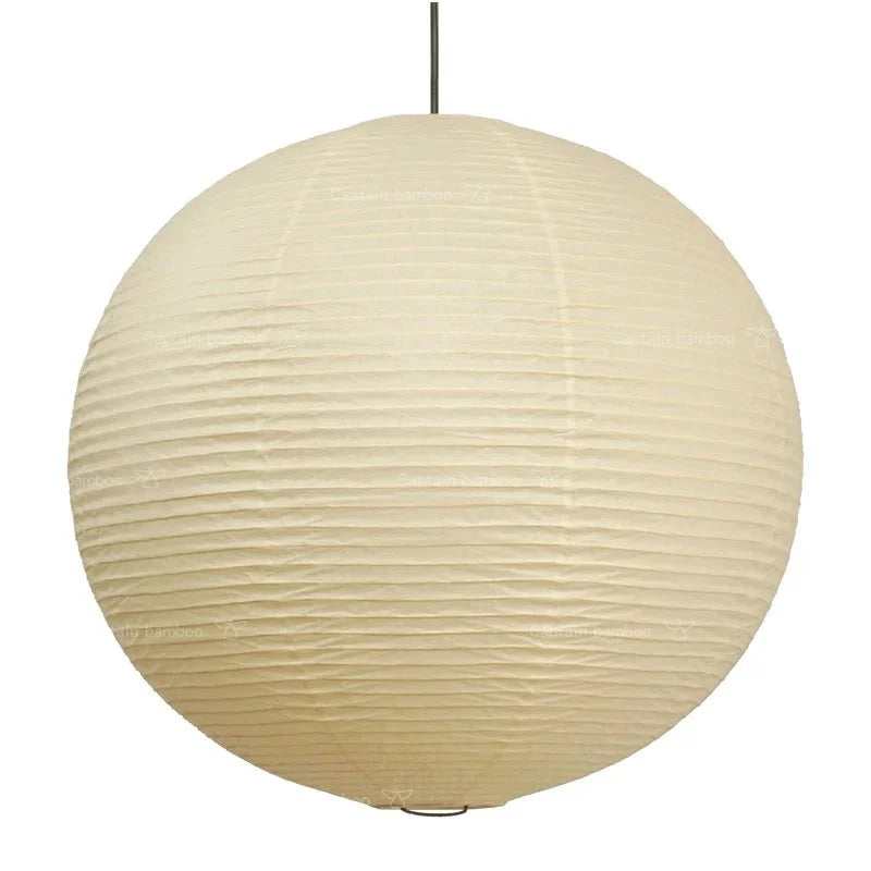 Pendant Lamp Rice Paper Lantern White Minimalist Living Room Bedroom Japandi Wabi Sabi Hanging Ceiling Light | Thomler