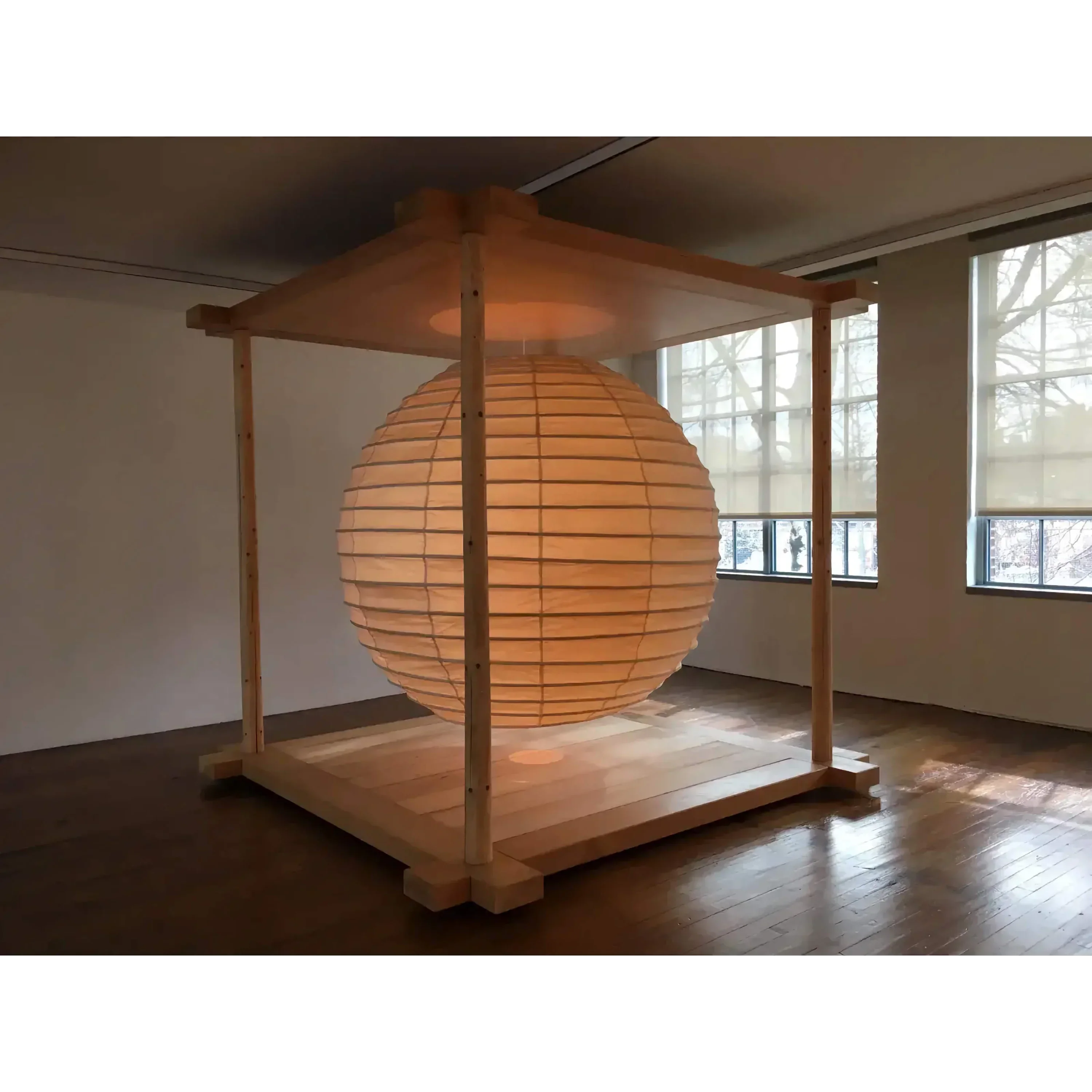 Pendant Lamp Rice Paper Lantern White Minimalist Living Room Bedroom Japandi Wabi Sabi Hanging Ceiling Light | Thomler