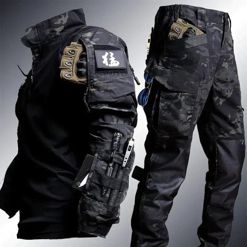 Men's Tactical Two-Piece Outdoor Set – Water-Resistant Jacket & Pants for Hiking, Camping & Field Activities | Thomler